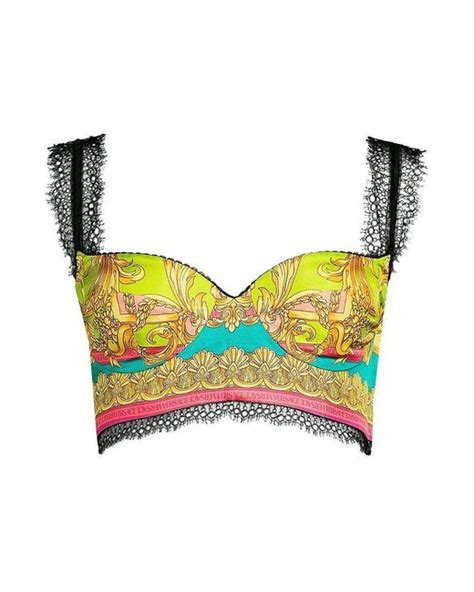 versace cropped t-shirt|Versace bralette top.